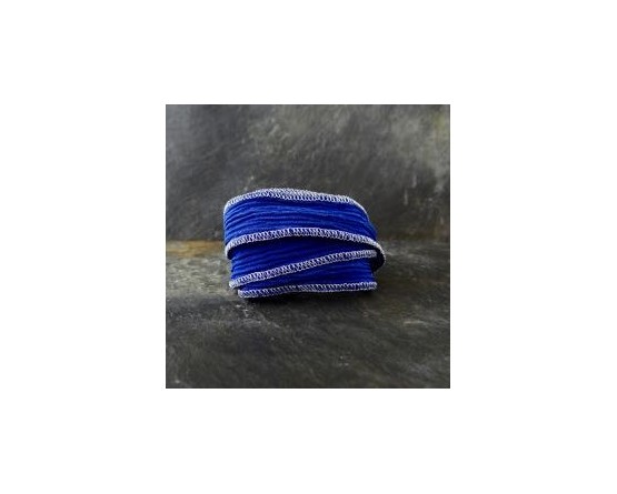 LIEN EN SOIE Royal Blue Silver